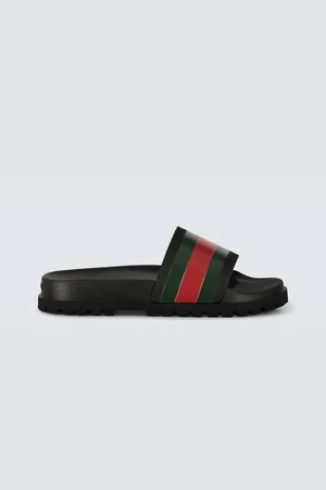 Gucci Sandales à enfiler à rayures Web