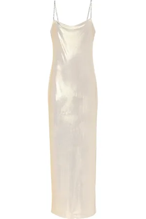 Balmain Robe longue en lamé