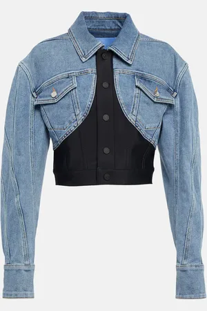 MUGLER Veste raccourcie en jean