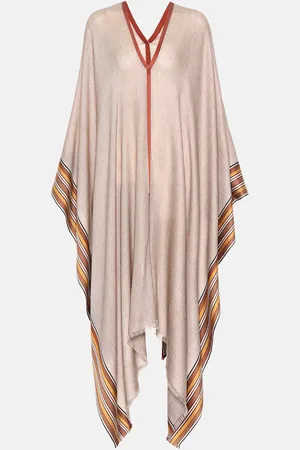 Loro Piana Poncho The Suitcase Stripe en soie et cachemire