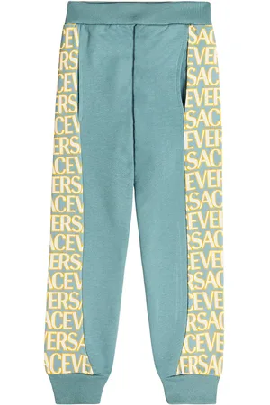 VERSACE Pantalon de survêtement à logo en coton