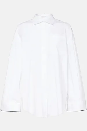 Brunello Cucinelli Chemise en coton mélangé