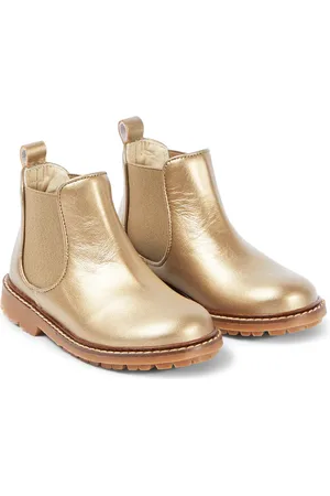 BONPOINT Bottes Mathis en cuir métallisé