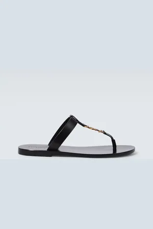 Saint Laurent Tongs Cassandre en cuir