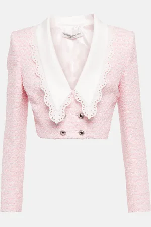 Alessandra Rich Veste raccourcie en tweed