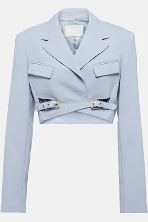 DION LEE Blazer raccourci en laine mélangée
