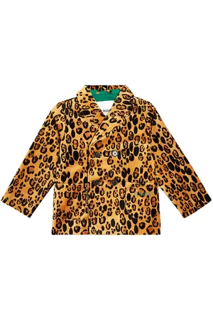 Mini Rodini Blazer Leopard en velours de coton