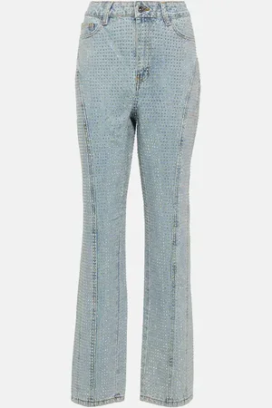 Self-Portrait Jean droit à taille haute à ornements