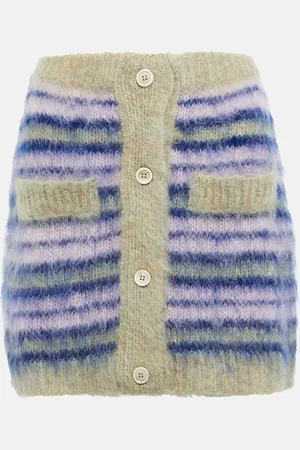 Marni Mini-jupe rayée en mohair mélangé