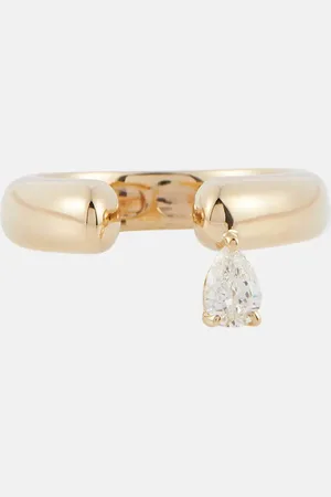Rainbow K Bague Tube en or 14 ct et diamants