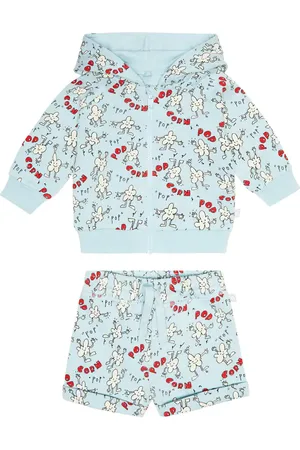 Stella McCartney Bébé – Set sweat-shirt à capuche et short imprimés en coton