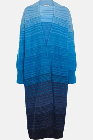 Dorothee Schumacher Cardigan Blue Degrade en laine et mohair