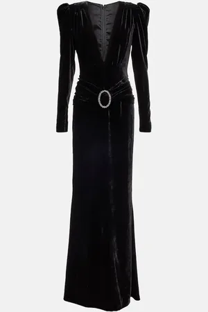 Alessandra Rich Robe longue en velours