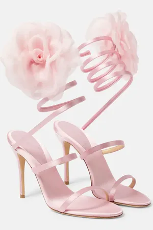 MAGDA BUTRYM Sandales en satin à fleurs