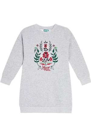 Kenzo Robe sweat-shirt brodée en coton
