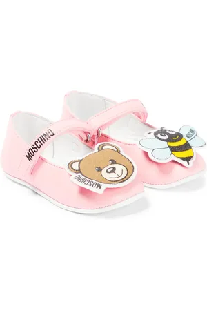 Moschino Bébé – Ballerines en cuir à logo