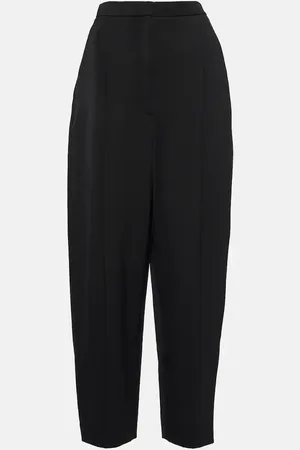 Khaite Pantalon droit Ashford en laine mélangée