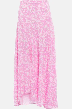 Isabel Marant Jupe midi Sakura imprimée en soie mélangée