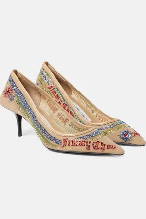 Jimmy Choo X Jean Paul Gaultier – Escarpins en résille à ornements
