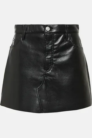 Frame Mini-jupe Le High "N" Tight en cuir