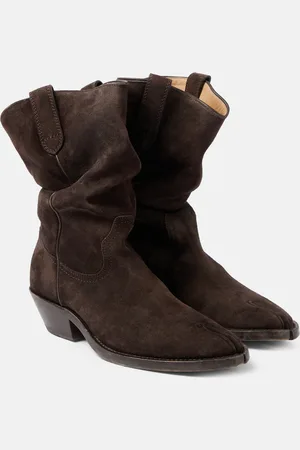 Maison Margiela Bottines santiags Tabi en daim