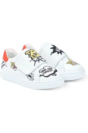 Kenzo Baskets brodées en cuir
