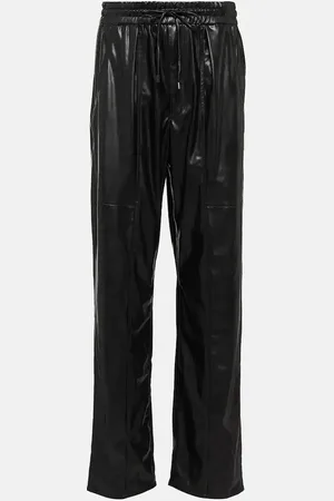 Marant Etoile Pantalon droit Brina en cuir synthétique