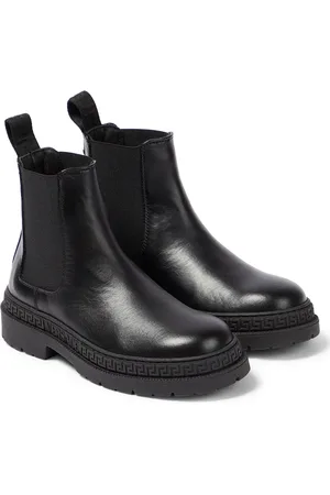 VERSACE Bottines Chelsea Greca en cuir