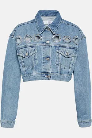 7 for all Mankind Veste raccourcie Babe en jean à ornements