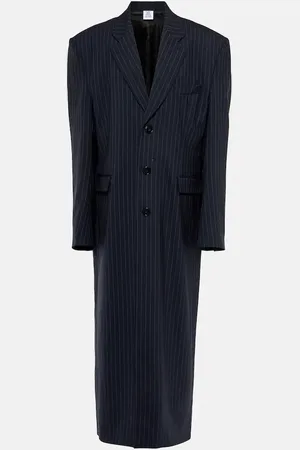 Vetements Manteau oversize rayé en laine