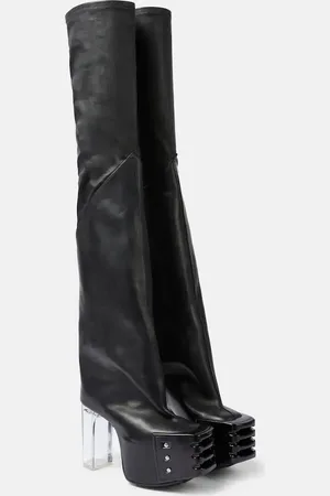 Rick Owens Cuissardes à plateforme en cuir