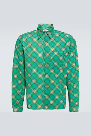 ERL Chemise en velours côtelé à carreaux