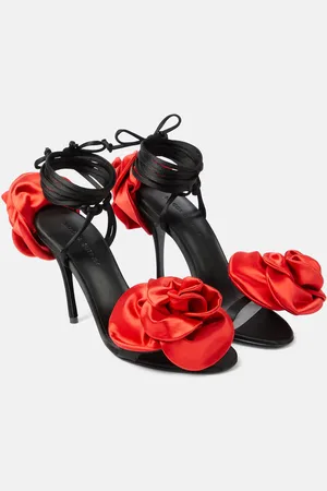 MAGDA BUTRYM Sandales en satin à fleurs
