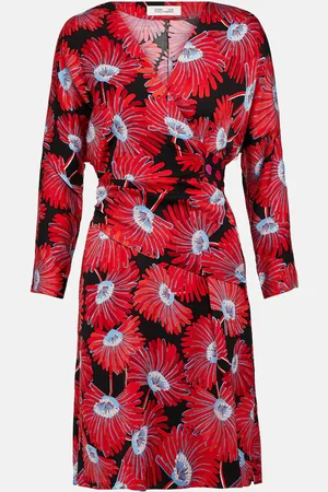 Diane von Furstenberg Robe portefeuille Mikah imprimée en satin