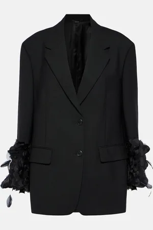Prada Blazer en laine à plumes