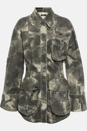 BLUMARINE Veste en jean imprimée