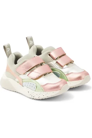Stella McCartney Baskets en cuir synthétique métallisé