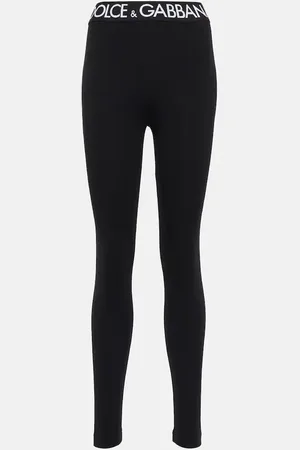 Dolce & Gabbana Legging en coton mélangé à logo