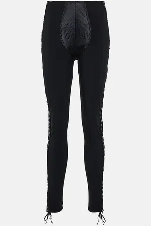 Jean Paul Gaultier X Lotta Volkova – Legging en satin et résille