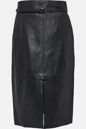 YVES SALOMON Jupe midi en cuir
