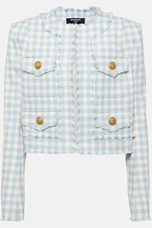 Balmain Veste en tweed de coton mélangé