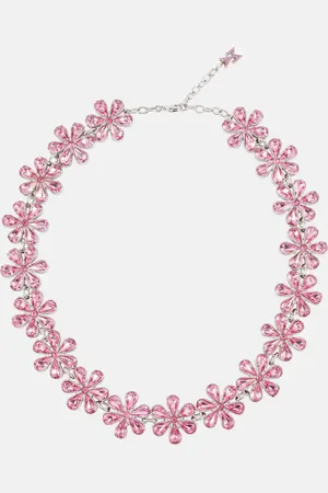 Amina Muaddi Choker à cristaux