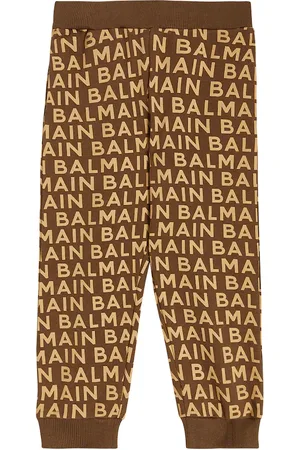 Balmain Pantalon de survêtement en coton à logo
