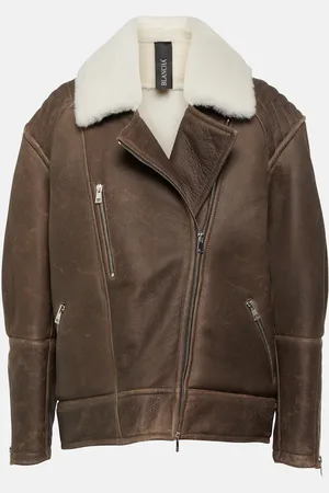 Blancha Veste en cuir et shearling