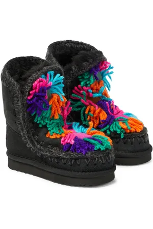 Mou Bottes en daim à fleurs