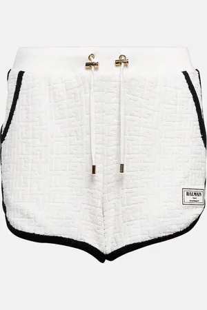 Balmain Short en coton mélangé à logo
