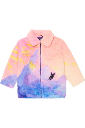 Stella McCartney Veste imprimée en fourrure synthétique