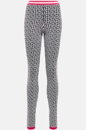 Balmain Legging en jacquard de laine mélangée