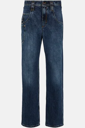 Brunello Cucinelli Jean ample à taille mi-haute
