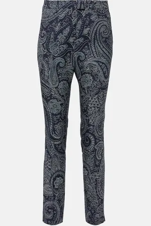 Etro Pantalon slim imprimé à taille haute